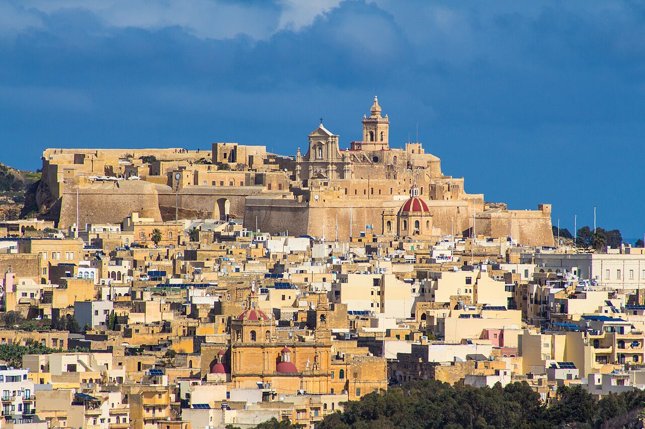 Citadel of Victoria on Gozo island Malta — fortified hilltop town