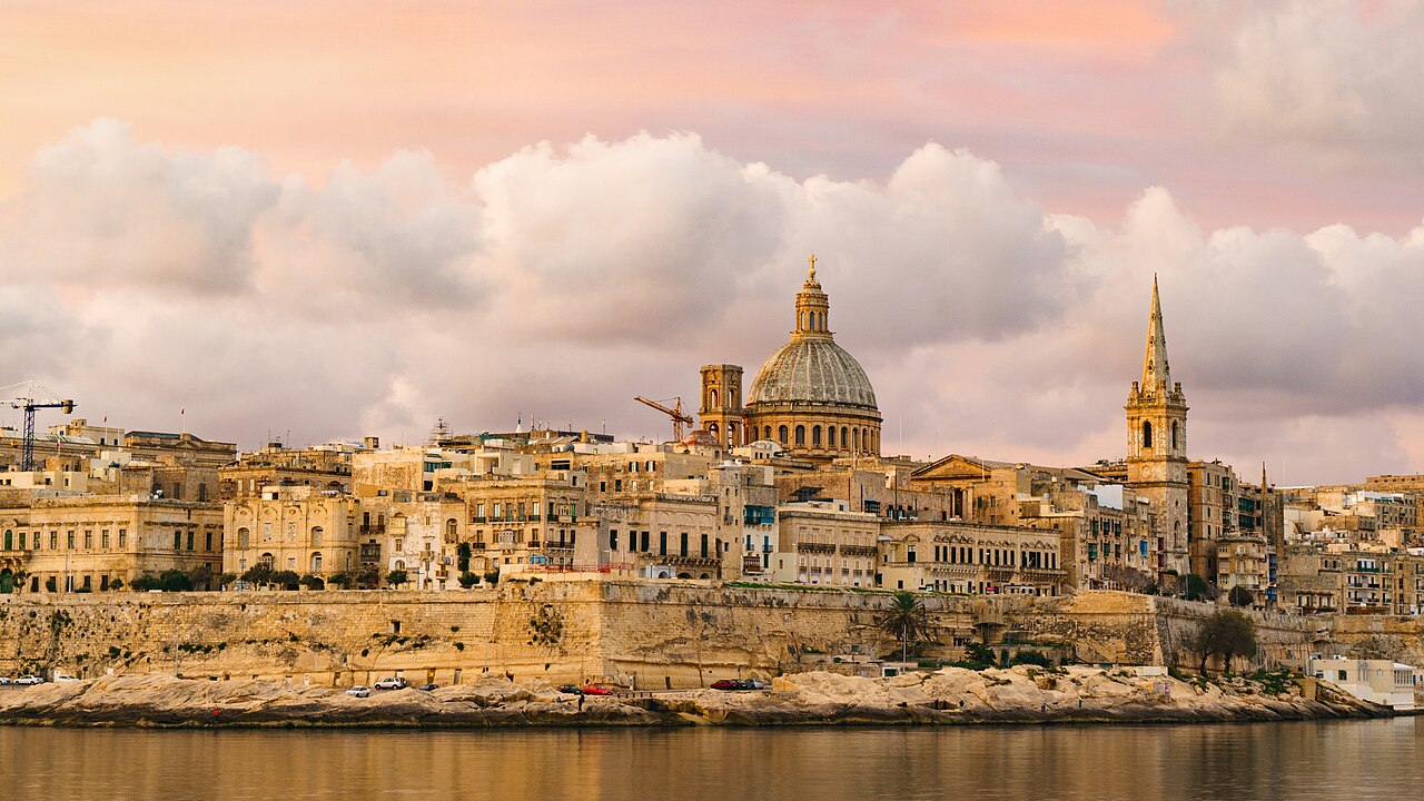 Panorama of Valletta Malta — golden limestone city overlooking the Grand Harbour